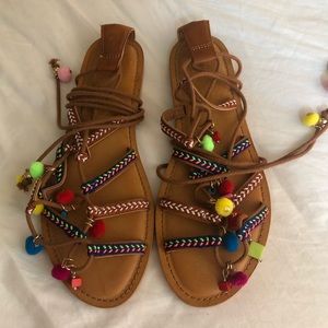 Lace up sandals